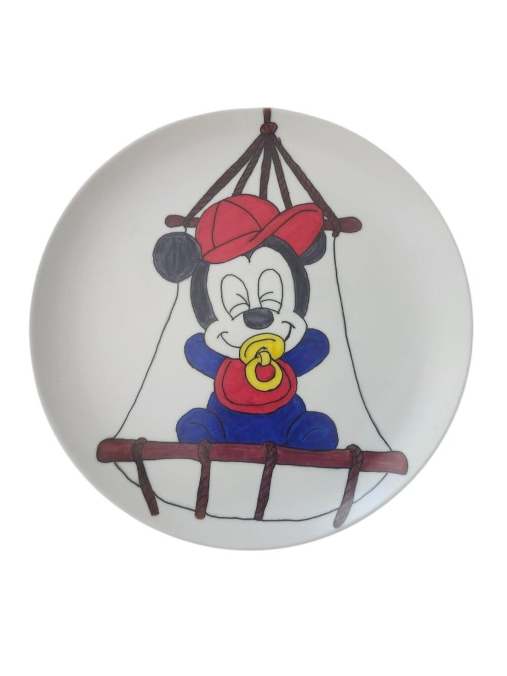 Texas Ware Baby Mickey Plate 1980s Cartoon Design Collectible Art